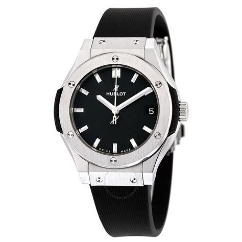 Hublot Classic Fusion Quartz Black Dial Ladies Watch 